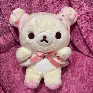 Cute Pink and Cream 7” Korilakkuma Super Cute Plush Bear